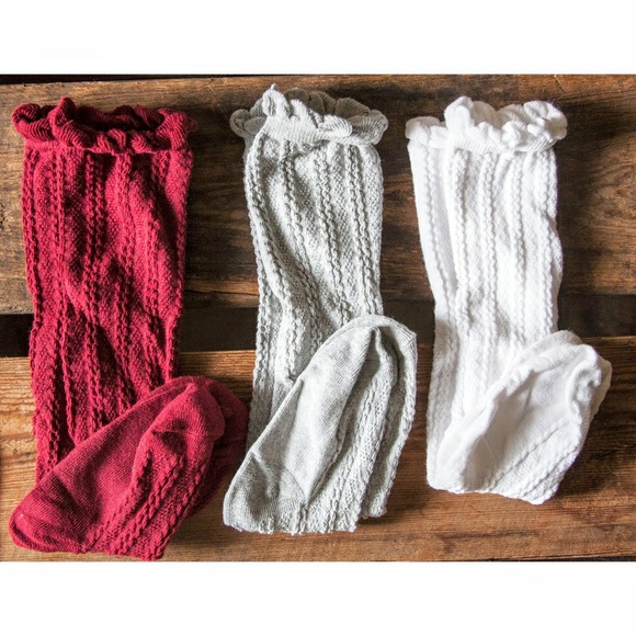 Baby Toddler Cable Knit Ruffle Socks - Picture 4 of 6